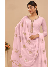 Swell Looking Pink Salwar Suit